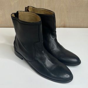 Robert Zur Black Leather Boots Narrow